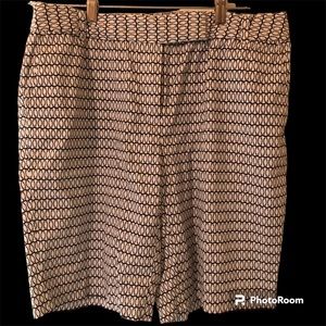 Liz Claiborne black & white geometric patterned dress shorts